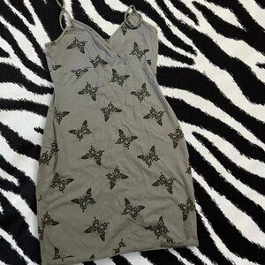 Wild Fable Women's Green and Grey Dress